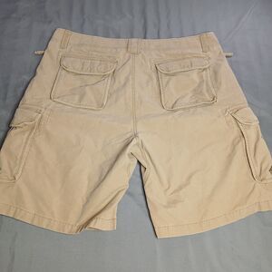 LL BEAN 40 Allagash Cargo Shorts Beige Khaki Quiet-Outdoor Utility Gorp-Lite 40